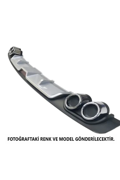 OTO H.İ.T. VOLKSWAGEN POLO MK5 UYUMLU BODY KİT DİFÜZÖR 4 ÇIKIŞ GRİ YUVARLAK - Resim 4