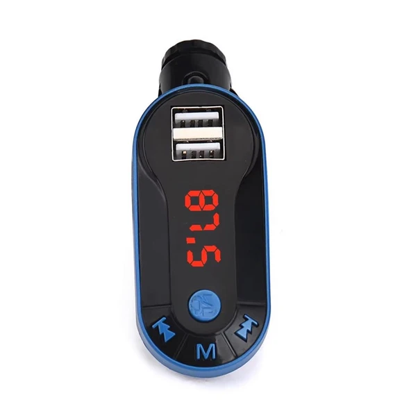 Hello HL-19683 FM Modulatör Çift USB/SD/MP3 12-24 Volt Bluetooth Hafızasız Fm Transmitter - 3