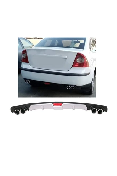 OTO H.İ.T. FORD FOCUS 2 UYUMLU BODY KİT DİFÜZÖR 4 ÇIKIŞ GRİ YUVARLAK ürün görseli