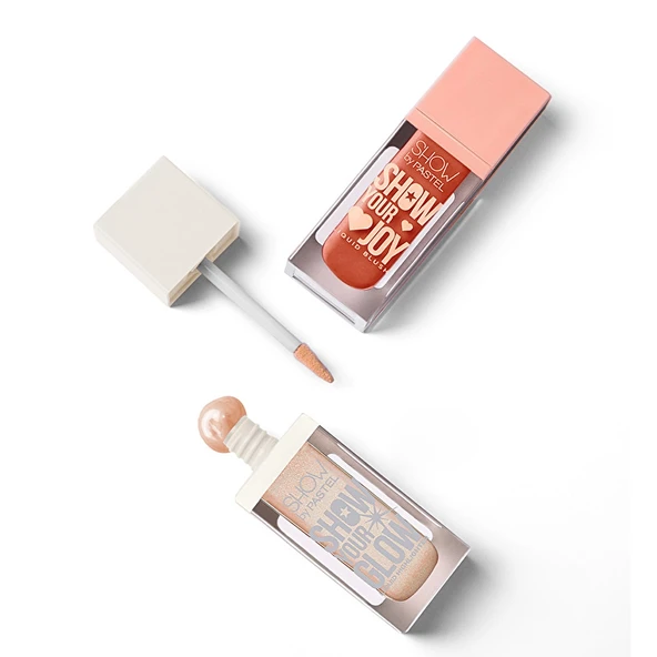 Show by Pastel, Mix & Match, Glow Liquid Highlighter, 72 & Joy Liquid Blush 57 - 6