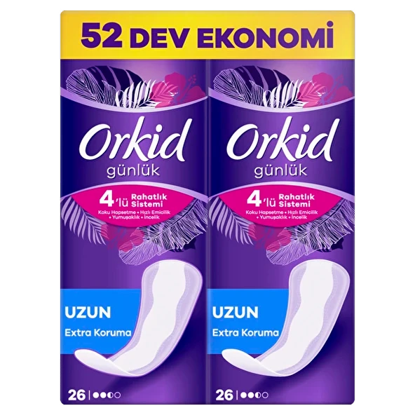 Orkid, Extra Koruma, Uzun Günlük Ped - 52 Adet ürün görseli
