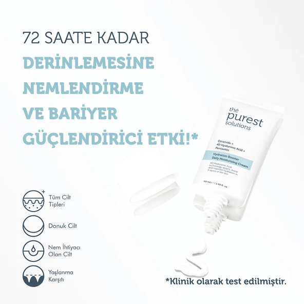 The Purest Solutions 24 Saat Etkili, Günlük Yoğun Nemlendirici, Bakım Kremi - 50 ml - 2