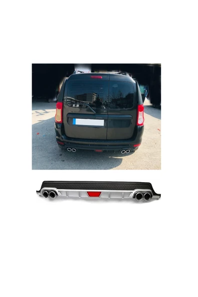 OTO H.İ.T. DACİA LOGAN STATİON UYUMLU BODY KİT DİFÜZÖR 4 ÇIKIŞ YUVARLAK GRİ MODEL 1 ürün görseli