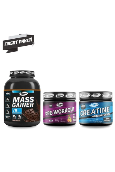 Conlast MASS GAINER 3000G/PRE-WORKOUT 300G/CREATINE - 1