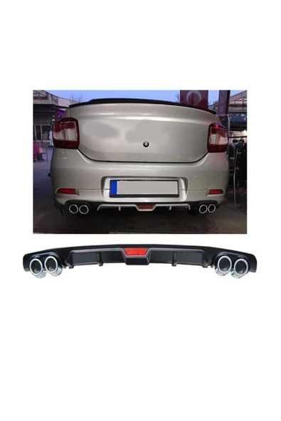 OTO H.İ.T. RENAULT SYMBOL 12-20 UYUMLU BODY KİT DİFÜZÖR 4 ÇIKIŞ SİYAH YUVARLAK ürün görseli