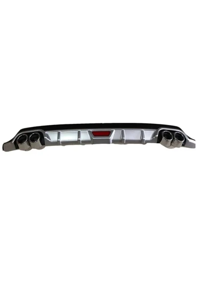 OTO H.İ.T. TOYOTA COROLLA 02-06 UYUMLU BODY KİT DİFÜZÖR 4 ÇIKIŞ YUVARLAK GRİ MODEL 1 - Resim 4