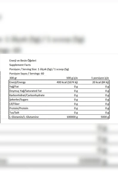 Conlast CREATİNE MONOHYDRATE 300 GR / GLUTAMİNE 300 GR - Resim 6