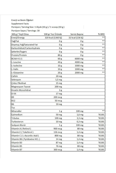 Conlast BCAA 300 GR /PROFLAKS PLUS VİTAMAX 300 GR - Resim 4
