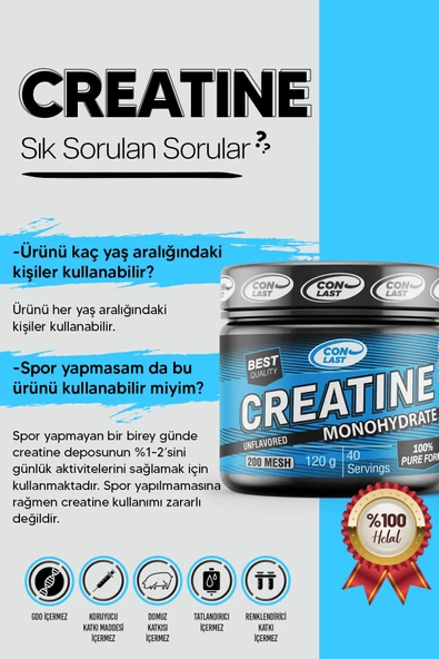 Conlast Whey Protein Çikolata 400g/creatine 120g Hediye Shaker - 5