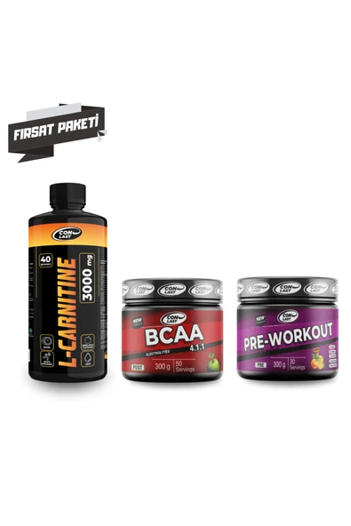 Conlast L-carnıtine 3000mg-bcaa 300 gr -pre-workout 300 gr ürün görseli