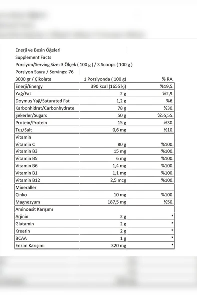 Conlast Whey Protein 2000g Mass Gainer 3000g Kilo Almaya Ve Kas Yapımına Yardımcı - Resim 2