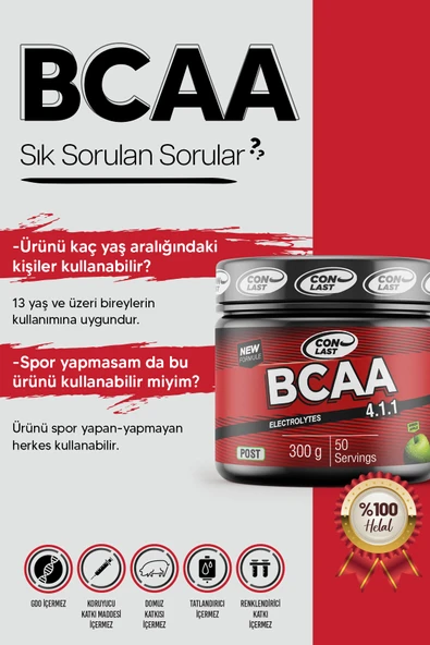 Conlast BCAA 120G YEŞİL ELMA - Resim 4
