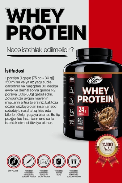 Conlast 2'li WHEY ÇİKOLATALI KURABİYELİ/BCAA 300g/Creatine 120g - 4