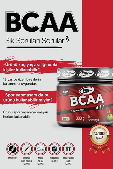 Conlast L-carnıtine 3000mg/bcaa 300 Gr/creatine Monohydrate 300 gr - 2