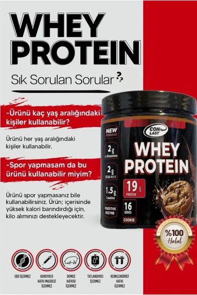 Conlast Whey Protein Çikolata 400g/creatine 120g Hediye Shaker - 3