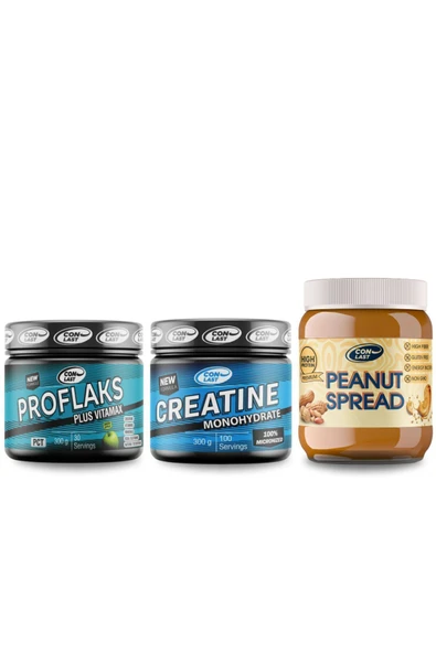 Conlast Creatine Monohydrate 300 GrProflaks Plus Vitamax 300 GrYüksek Proteinli Fıstık Ezmesi 350Gr HEDİYELİ - 1