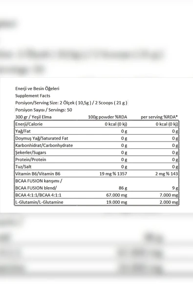 Conlast BCAA 300 GR /PROFLAKS PLUS VİTAMAX 300 GR - Resim 5