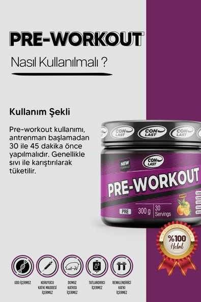 Conlast Pre-Workout yeni aromasıyla Orange 300 Gr - Resim 3