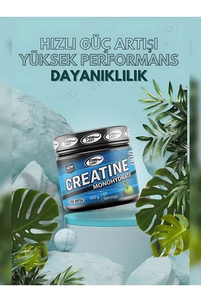 Conlast Creatine Plus Vitamax Yeşil Elmalı %100 Mikronize 300 gr - 3