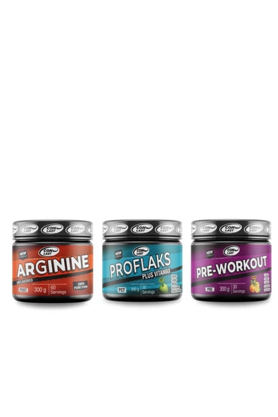 Conlast Arginine300gr/proflaks Plus Vitamax300gr/pre-workout300gr - 1