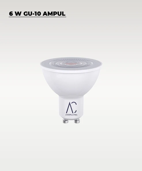6W GU10 Led Ampul 3200K Sarı Işık 10 Adet - 3