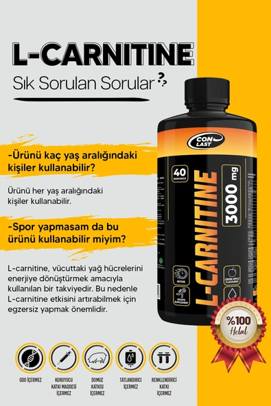 Conlast L-carnıtine 3000mg/bcaa 300 Gr/creatine Monohydrate 300 gr - 3
