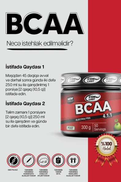 Conlast Bcaa300gr/creatine Monohydrate300gr/arginine300gr - Resim 7