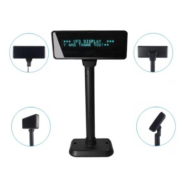 Vfd 2 Satır Müşteri Göstergesi Ayaklı + USB