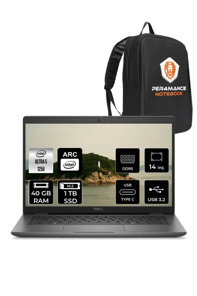 Dell Latitude 3450 Ultra 5 125U 40GB 1TB SSD 14'' FHD FDOS Taşınabilir Bilgisayar & PER4 ÇANTA ürün görseli