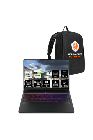 LENOVO Legion Pro 7 Ultra 9 275HX 16GB 1TB SSD RTX5080/16GB 175W 240Hz WQXGA OLED 16" W11P Laptop ürün görseli