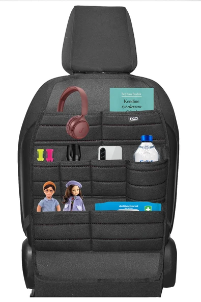 Bod Ecolux Serisi Taytüyü Araba Oto Koltuk Arkası Eşya Düzenleyici Araç İçi Organizer Siyah - 4