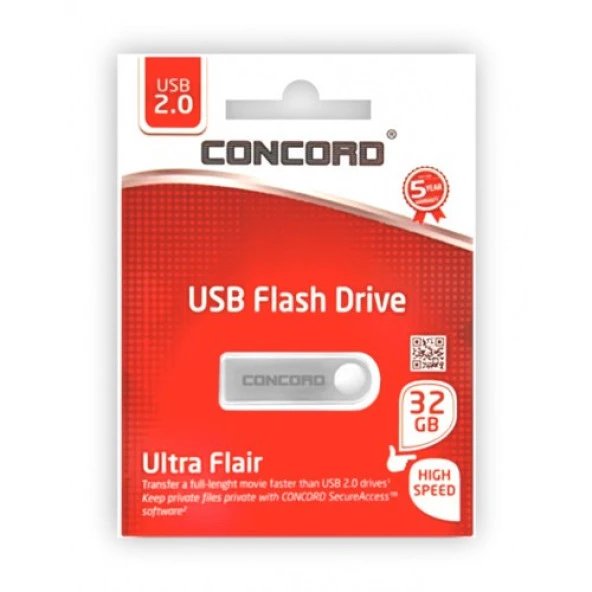 Concord 32 GB USB 2.0 Metal Flash Bellek CU32 - 5