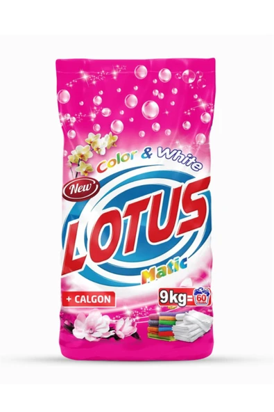 LOTUSMATİC 9 kg Toz Çamaşır Deterjanı – Beyaz & Renkliler İçin Maksimum Parlaklık ve Renk Koruma - 2