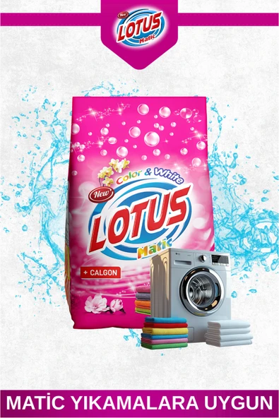 LOTUSMATİC 3 kg Toz Çamaşır Deterjanı – Beyazlar & Renkliler İçin Derin Temizlik ve Canlılık - 3
