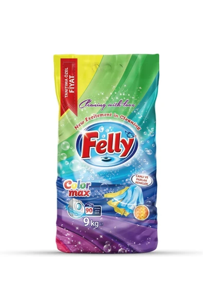 FELLY 9 Kg Renkliler İçin Toz Çamaşır Deterjanı – Ekonomik & Güçlü Temizlik - 2