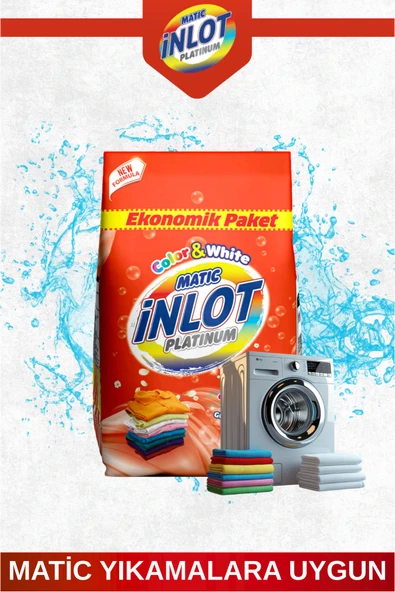 İNLOTMATİC Beyazlar ve Renkliler için 2 Kg Çamaşır Deterjanı/Matik/Toz Deterjan - 3