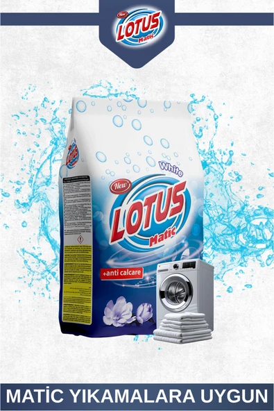 LOTUSMATİC Lotus Matic Beyazlar Için Çamaşır Deterjanı 9 Kg/matik/toz Deterjan - 3