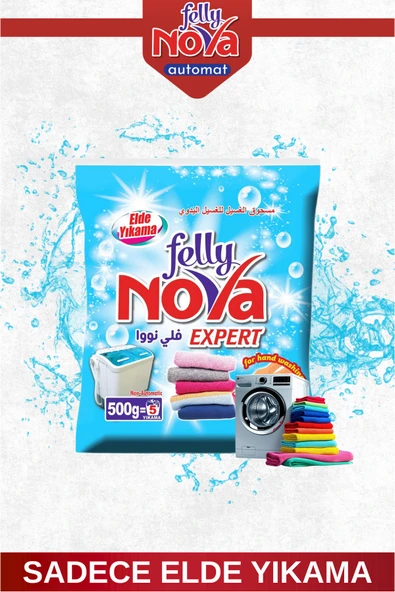 FELLY NOVA Expert 500 g Elde Yıkama Toz – Beyaz & Renkliler İçin Derinlemesine Temizlik - 3