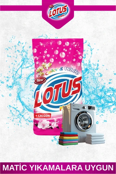 LOTUSMATİC 9 kg Toz Çamaşır Deterjanı – Beyaz & Renkliler İçin Maksimum Parlaklık ve Renk Koruma - 3