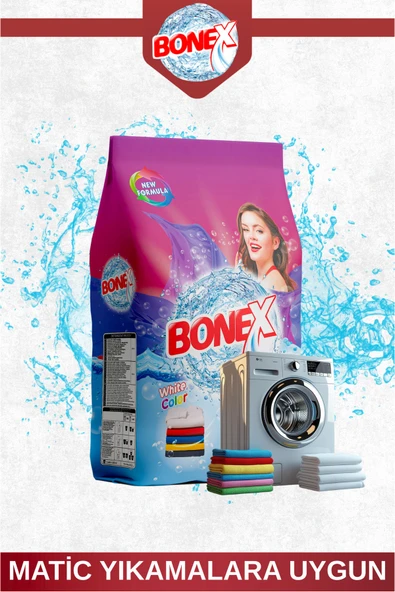Bonex 9 Kg Toz Çamaşır Deterjanı – Beyazlar ve Renkliler İçin Güçlü Leke Çıkarıcı, 60 Yıkama - 3