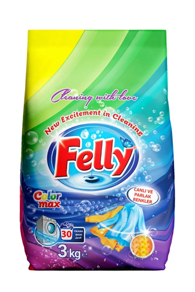 FELLY 3 Kg Renkliler İçin Toz Deterjan – Canlı Renk Koruma ve Ferah Temizlik - 2