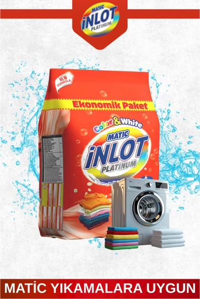 İNLOTMATİC İNLOTMATİK Beyazlar ve Renkliler için 3,5 Kg Çamaşır Deterjanı/Matik/Toz Deterjan - 3