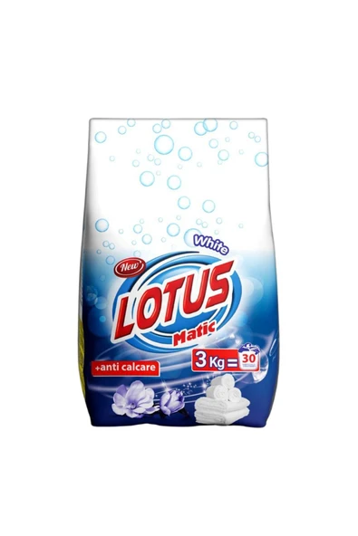 LOTUSMATİC 3 Kg Toz Çamaşır Deterjanı – Beyazlar İçin Ekstra Parlaklık, Güçlü Leke Çıkarma - 2