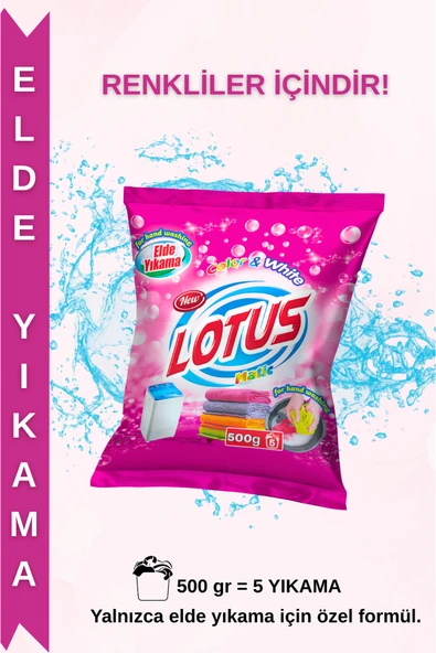 Lotus ELDE YIKAMA Beyazlar ve Renkliler 500g