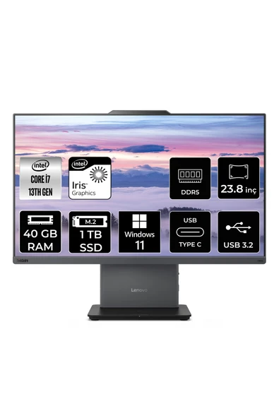 LENOVO ThinkCentre Neo 50a G5 i7 13620H 40GB DDR5 1TB SSD 23.8" FHD W11P All in One & PER4 Bellek ürün görseli