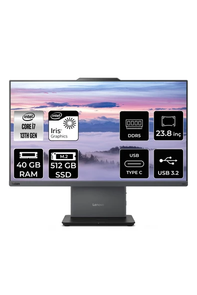 LENOVO ThinkCentre Neo 50a G5 i7 13620H 40GB DDR5 512GB SSD 23.8" FHD FDOS All in One & PER4 Bellek ürün görseli