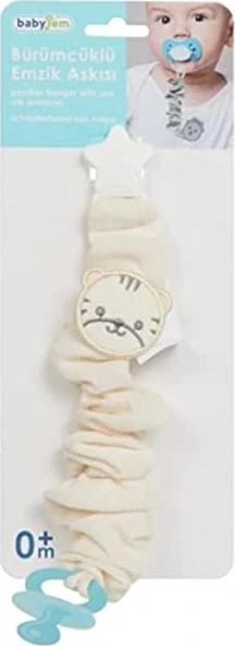 Babyjem Bürümcüklü Emzik Askısı Ekru - Resim 2