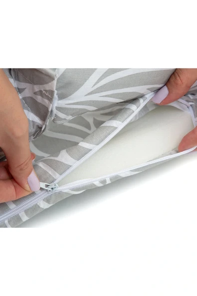 Babyjem Anne & Baba Yanı Yatağı Gri Yaprak - 3