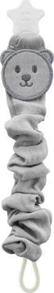 Babyjem Bürümcüklü Emzik Askısı Gri ürün görseli 1