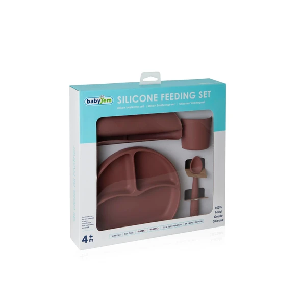 Babyjem Silikon Beslenme Seti Mocha - 9